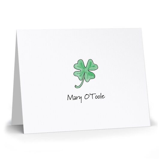 Lucky Clover Folded Note Cards